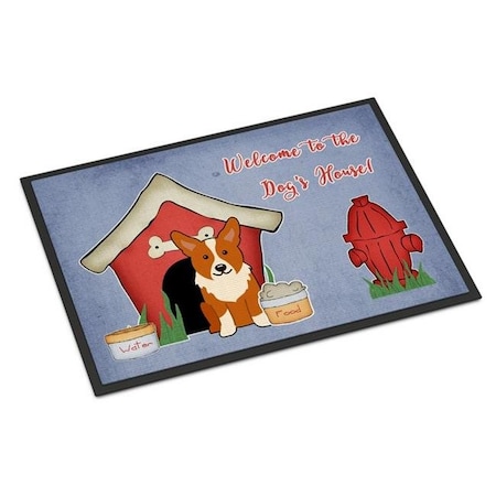 Carolines Treasures BB2854MAT Dog House Collection Corgi Indoor Or Outdoor Mat; 18 X 0.25 X 27 In.